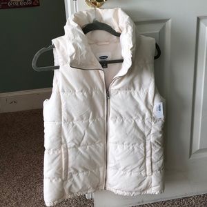 Warm, White Puffy Vest